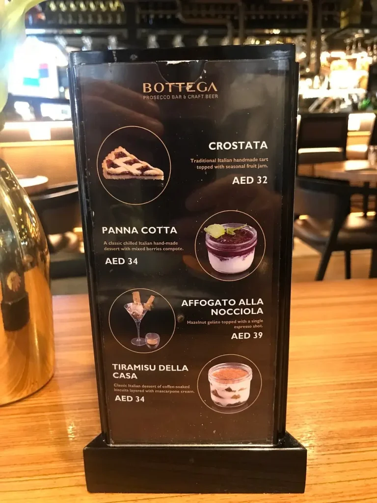 bottega dubai airport terminal 3 menu with price bottega dubai airport terminal 3 menu with price