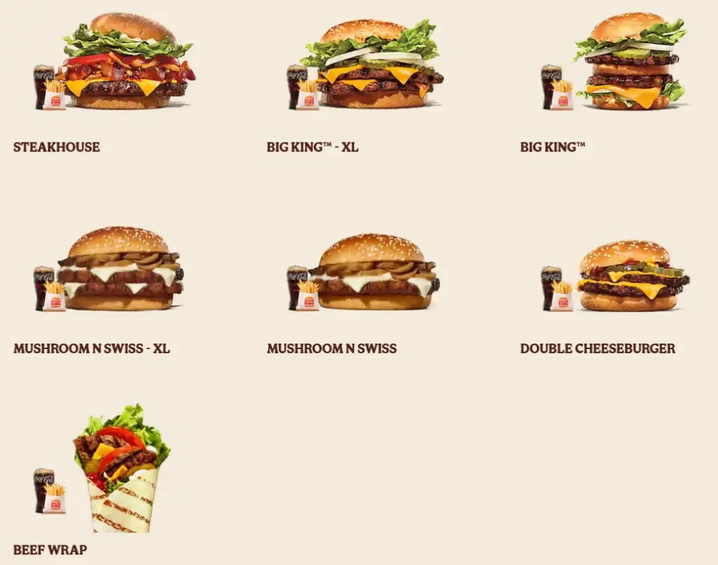 flame grilled burgers